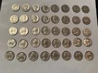 1964 Circulated Washington Quarters — Full Roll of (40), 90% Silver!