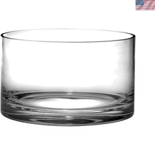 European Quality Glass Salad Bowl - Handmade - 10" Diameter