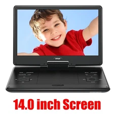 ieGeek 15.9" Portable DVD Player Swivel Screen, Rechargeable Battery,Region Free