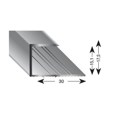 Kügele Gleitabschlussprofil U-Profil Übergangsleiste 15/1000mm Alu silber