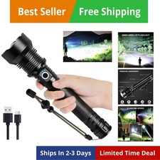 Rechargeable LED Flashlights High Lumens, 90,000 Lumens Super Bright Flashlig...