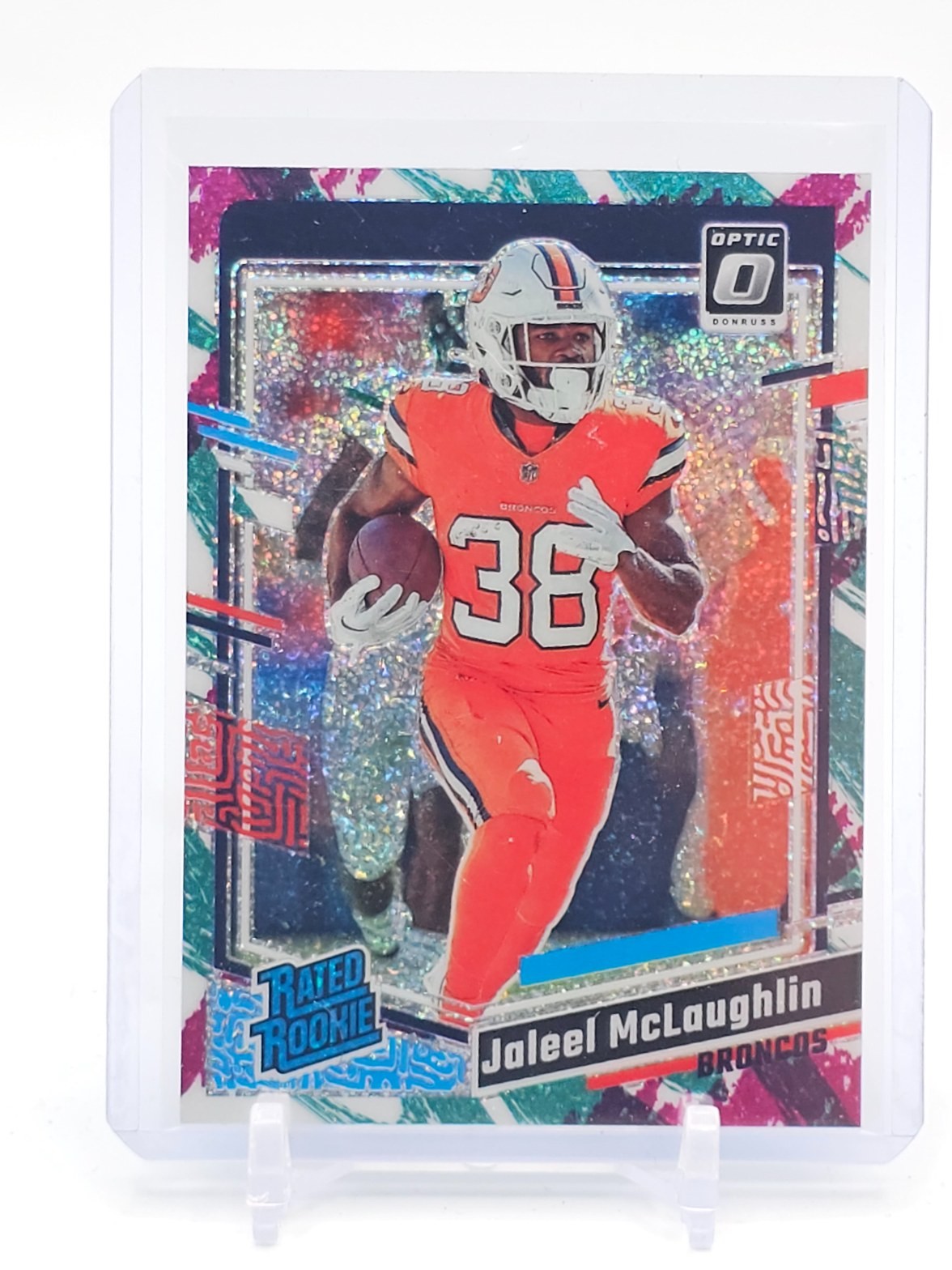 JALEEL MCLAUGHLIN 2023 DONRUSS OPTIC WHITE SPARKLE RATED ROOKIE RC #232 Q5194