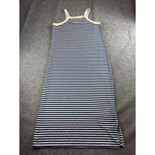 T.la Anthropologie Striped Tank Maxi Dress Navy Nautical Boho Minimalist Women S