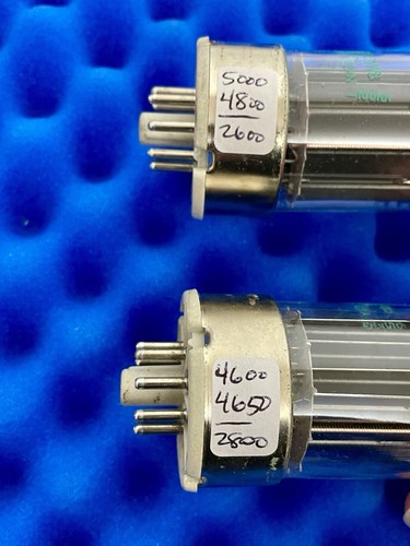 2 Sylvania 6080 WB Vacuum Tubes In Box Tested Double OO Halo Getter Copper Rods - Picture 7 of 7
