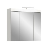 xonox.home Spiegelschrank Inkl. Beleuchtung Badspiegel Viana Weiß 80X70X18 Cm