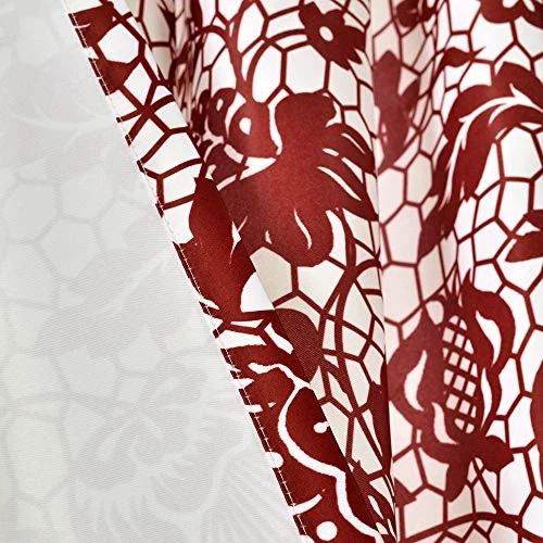 ПЫШНЫЙ ДЕКОР, 95 «x 52» недвижимости сад печати занавески 52 «W x 95» L (упаковка из 2) красный - Изображение 3 из 4