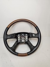 2005-2006 Cadillac Escalade Steering Wheel Woodgrain Pewter Gray Oem 21997720