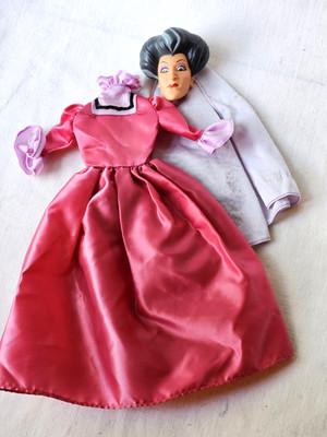 Mattel VTG Disney Cinderella Wicked Stepmother Mask & Costume *No Shoes*