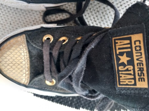 Converse Allstar sneakers Black and Gold size 5 Vgc - Picture 7 of 12