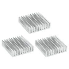 3 Pcs Heatsink 40x40x11mm Aluminum Heat Sink with Thermal Blue Sticker White