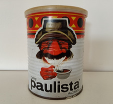 Barattolo Latta caffè Paulista macinato 250 gr vintage scadenza '98