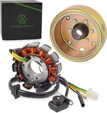 Magneto Stator with Flywheel Rotor Kit 11 Coils 5 Wire Copper Powersports Stator