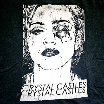 Vintage Crystal Castles Madonna Portrait T Shirt Size XL Alice Electronic Music