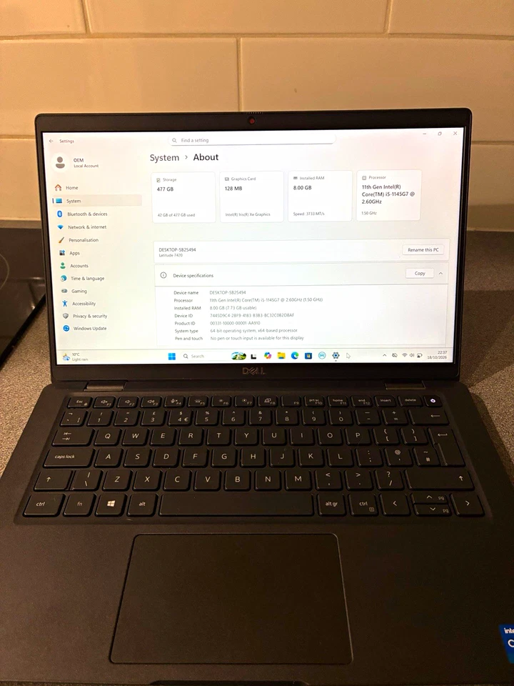 Dell Latitude 7420 · i5-1145G7 · 8GB · 512GB, photo 1 of 2