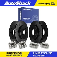 Front Rear Drilled Slotted Brake Rotors Calipers for 2014 Chrysler 300 V6