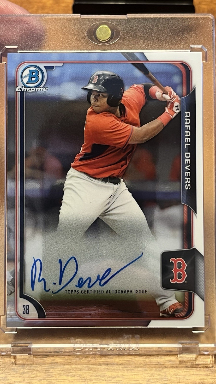 Rafael Devers 2015 Bowman Chrome Prospects Auto Autograph