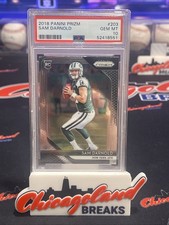2018 Panini Prizm NFL Sam Darnold #203 Rookie Card PSA 10 GEM MINT! Seahawks AD. rookie card picture