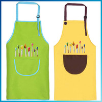 MalschüRze Kinder 2 StüCk Verstellbar Mit Taschen FüR Basteln Malen Kochen 8-12