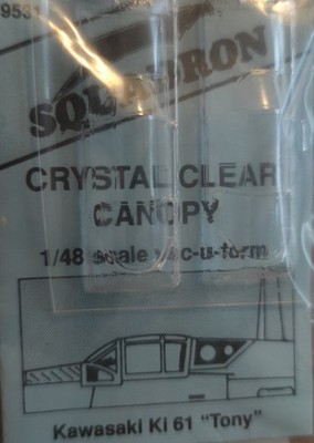 Kawasaki Ki-61 ''Tony'', Crystal Clear Canopy, Squadron, Scale: 1/48, Kit:9531