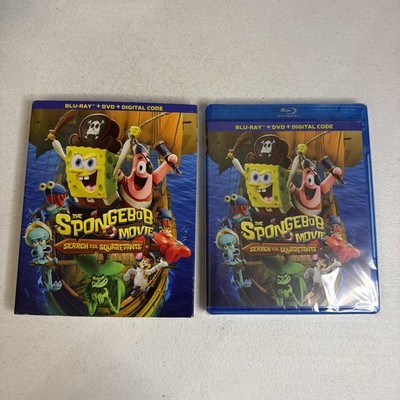 THE SPONGEBOB MOVIE SEARCH FOR SQUAREPANTS BLU-RAY +DVD W/SLIPCOVER NO DIGITAL