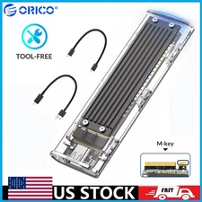 ORICO M.2 NVMe SSD Hard Drive Enclosure Case Type C USB 3.1 Gen 2 10 Gbps UASP
