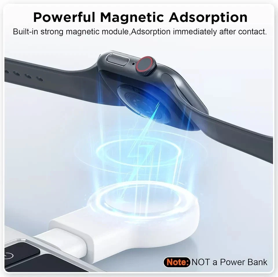 Actualización 2025 para cargador Apple Watch, cargador magnético portátil iWatch Foto 3 de 4