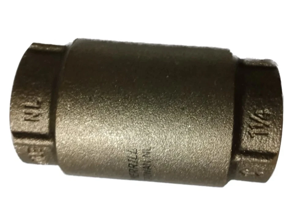 Merrill CVNL125 1-1/4" Brass Check Valve 700 series No Lead No-spin Poppet NEW  - Image 2 of 4