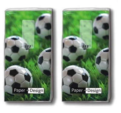 20 Taschentücher Go for Goal Schiess ein Tor Fußball WM EM Ball Sport grün