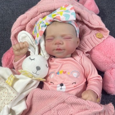 18 Zoll entzückende Reborn Baby Puppe Pascale lebensecht Newborn Doll Handarbeit 3D Haut