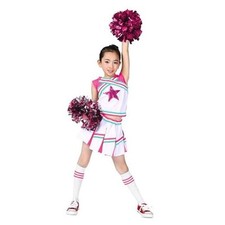 Girls Cheerleader Uniform Outfit Cheerleading Costume Fun Varsity 8-10 Pink