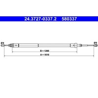 Seilzug Feststellbremse ATE 24.3727-0337.2 FüR CitroëN Xsara Break
