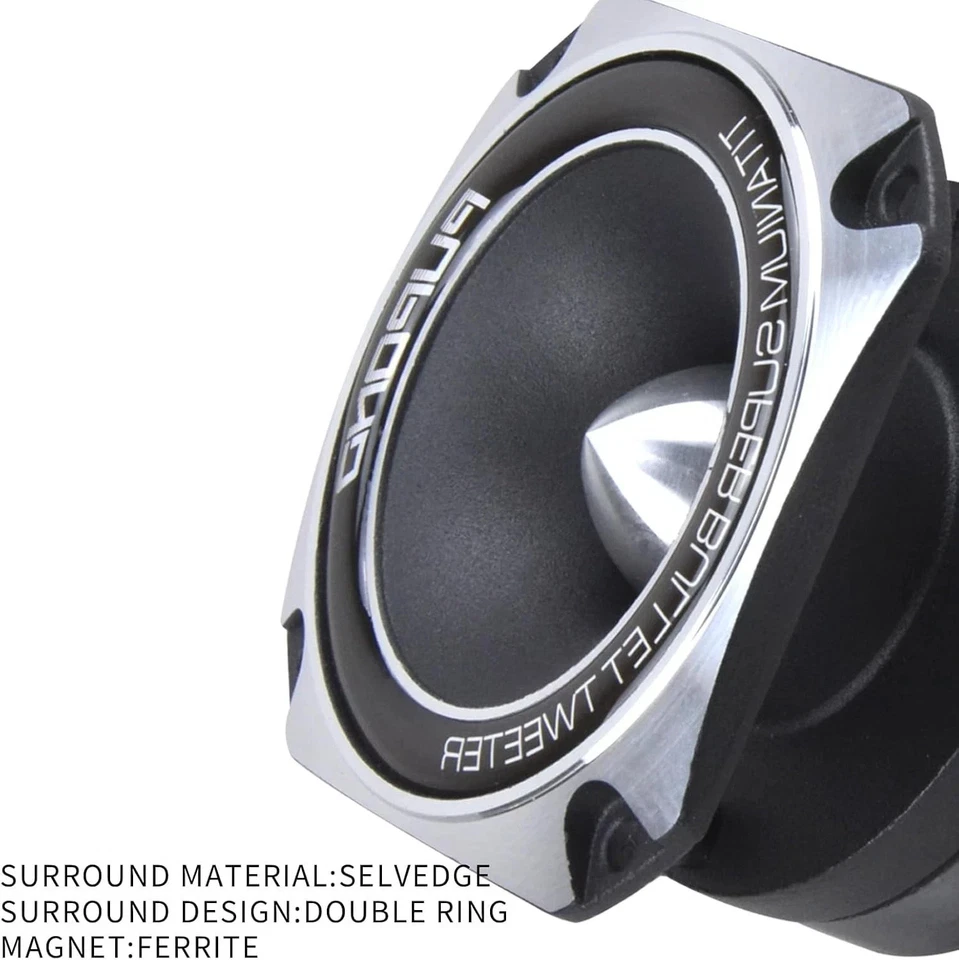 Tweeters Coche 4" 300W Max 4 Ohm Ferrita Bala Tweeters (Paquete de 2) Alta Potencia Foto 4 de 4