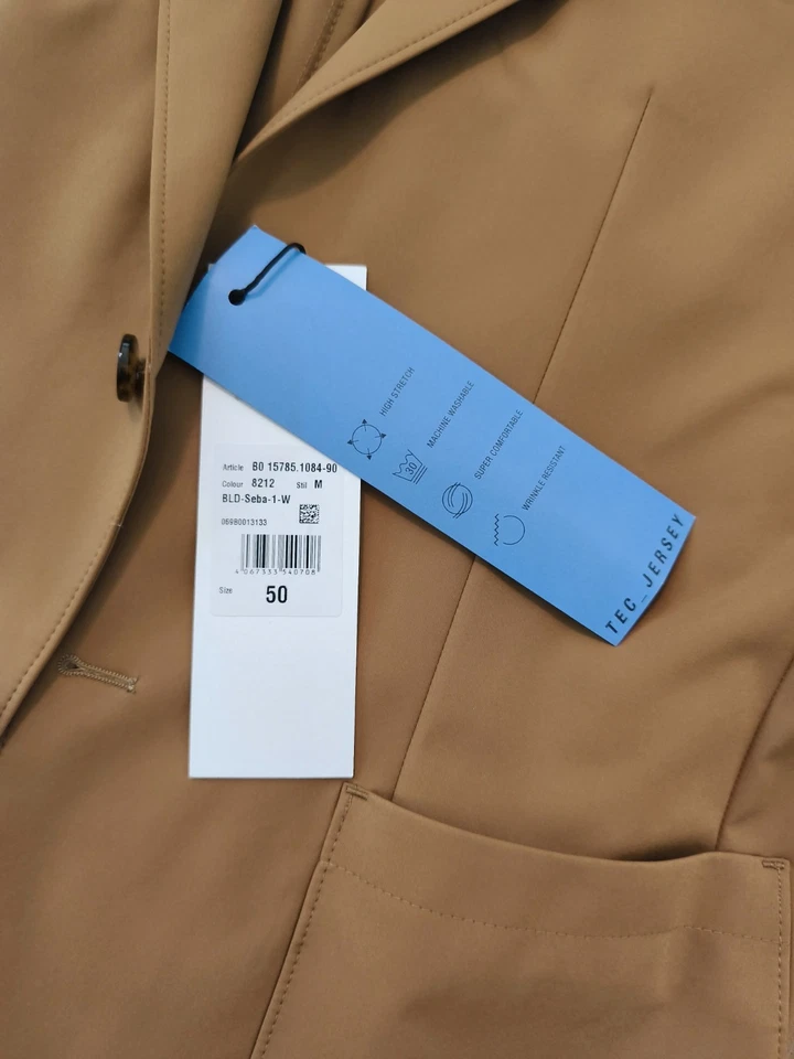 Baldessarini Herren Blazer Sakko Jacke 50 Neu Elegant Camel Zimt Braun Stretch - Bild 3 von 4