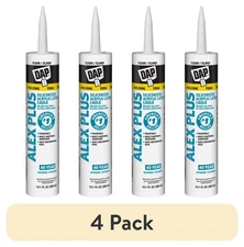 (4 Pack) Alex plus 10.1 Oz Clear All Purpose Acrylic Latex Caulk plus Silicone