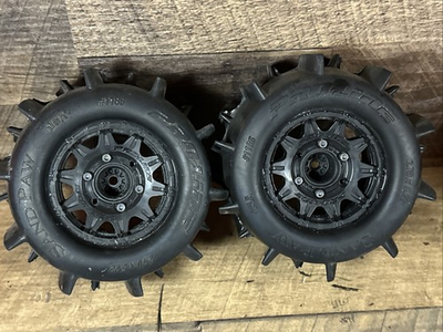 #ad #ad Pro Line 1024910 Sand Paw HP BELTED 2.8 Sand Truck Tires Mounted on Raid Black $25.00