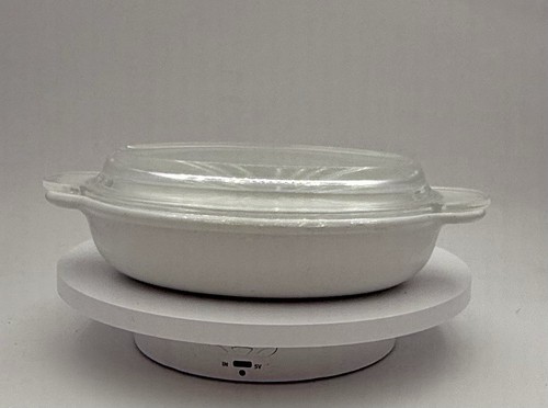 2 Vintage CorningWare P-14-B Grab-It 14 Unzen Ovale Auflaufformen mit Deckel