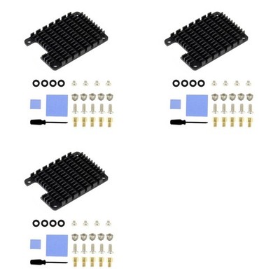 3X CM4 Dedizierter Aluminium-Kühlkörper für  Compute Module 4 mit Wärmeleit7438