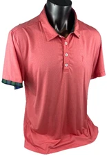William Murray Polo Shirt Men’s  XL Heather Coral Golf Performance Short Sleeve