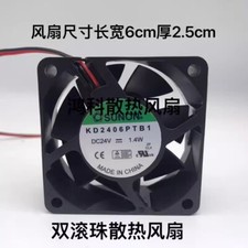 SUNON KD2406PTB1 6025 24V 1.4W 6CM 2-Wire Inverter Dual Ball Cooling Fan