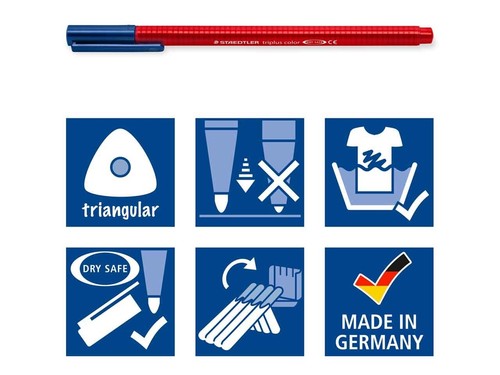 Staedtler Triplus Faserstifte 10er Pack GEMISCHTE FARBEN - Bild 8 von 10