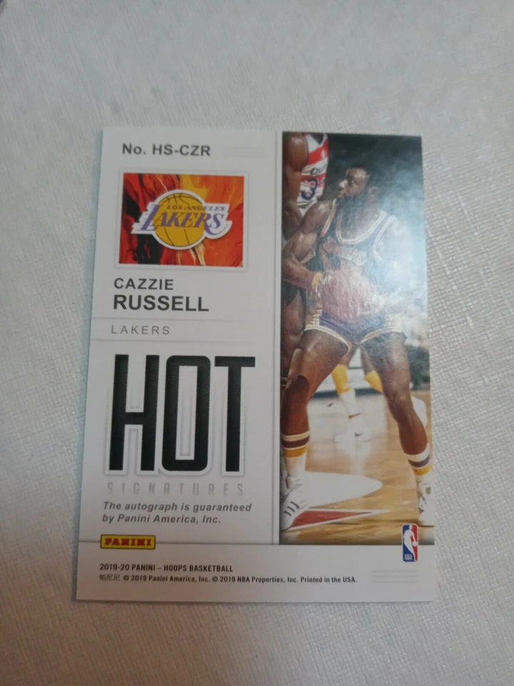 2019-2020 Nba Hoops Cazzie Russell Hot Signatures Auto - Image 2 of 2