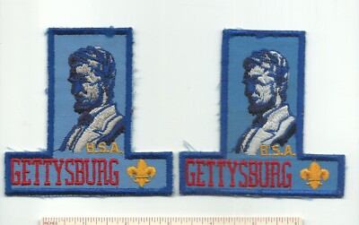 SCOUT BSA GETTYSBURG PENNSYLVANIA TRAIL PATCH NATIONAL PARK 2 DIFF ABE LINCOLN !
