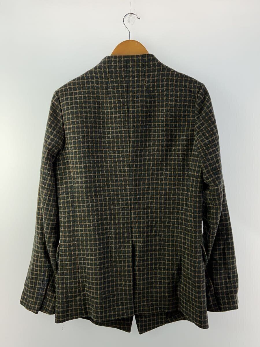 BED J.W. FORD tailored jacket Collarless JKT Green check BED J.W. FORD tailored jacket Collarless JKT Green check