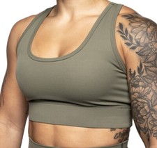 Few Will Hunt Signature Sports Bra Olive Green Large New