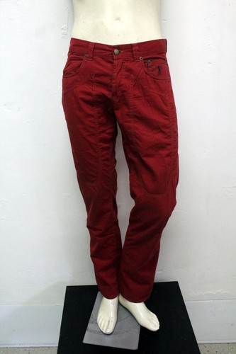 Jeckerson Jeans Uomo Pantalone Taglia 46 Rosso Pant Pants Regular In Cotone Logo - Foto 4 di 18