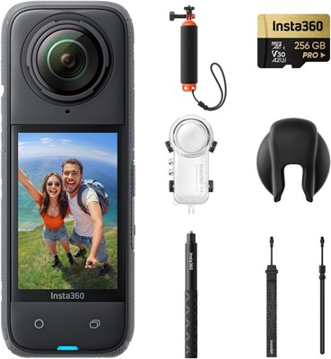 Insta360 X4 Invisible Dive Bundle,8K Waterproof 360 Action Camera,4K Wide Angle
