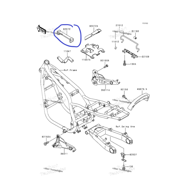 OEM KAWASAKI MULE KRX SUN TOP RUBBER STRAP / BATTERY BAND OEM KAWASAKI MULE KRX SUN TOP RUBBER STRAP / BATTERY BAND
