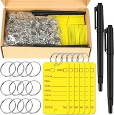 Yexiya 500 Pcs Poly Key Tags Plastic Dealership Car Key Tags with Labels for RV