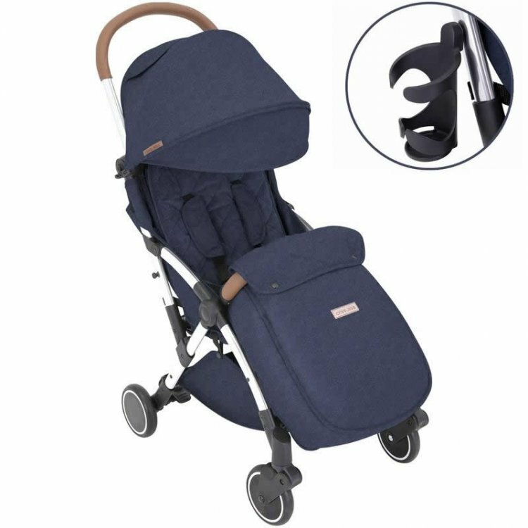 Ickle Bubba Globe Max Stroller in Denim Blue on Silver – Pram