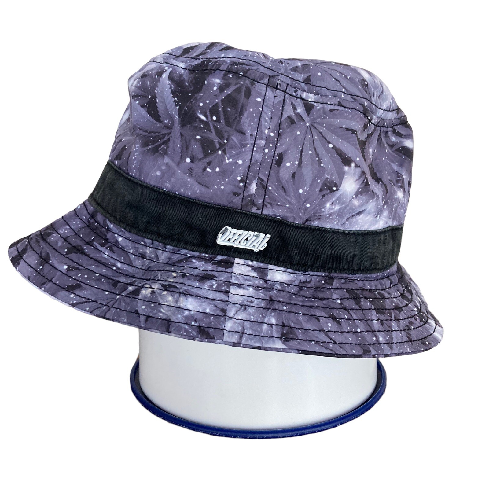 Bucket Hat with Laurel Cannabis Print and MUERTE Under Brim-image